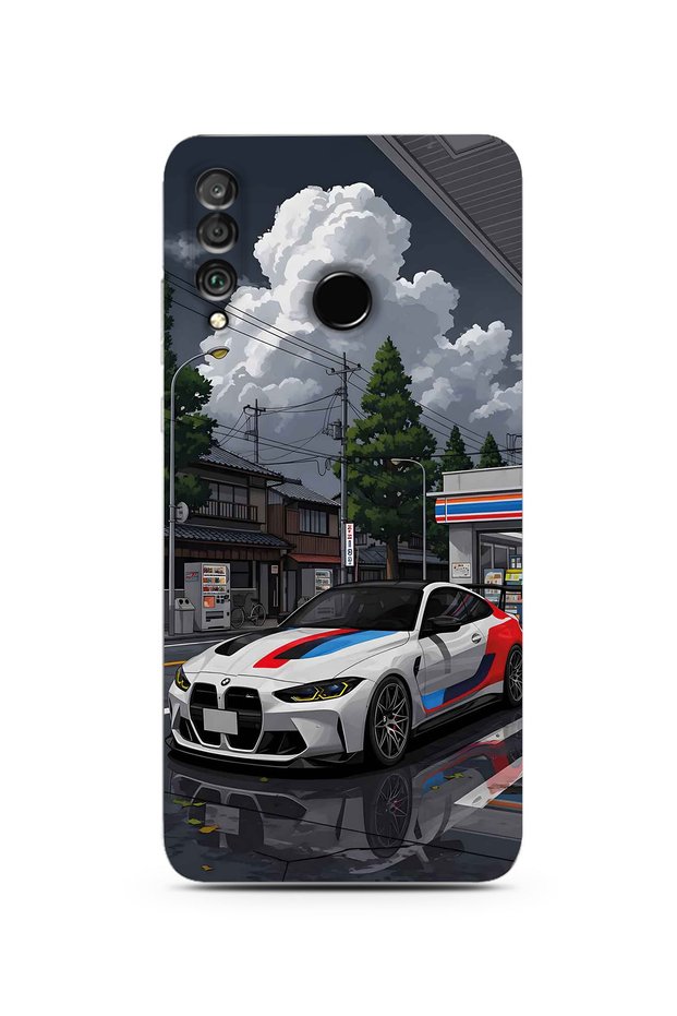 Huawei P30 Lite Compatible Bmw Patterned Transparent Phone Case