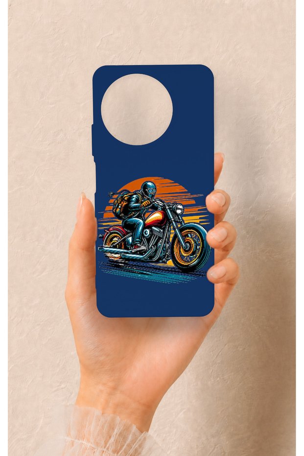 Realme 11 Compatible Moto Rider Patterned Silicone Case
