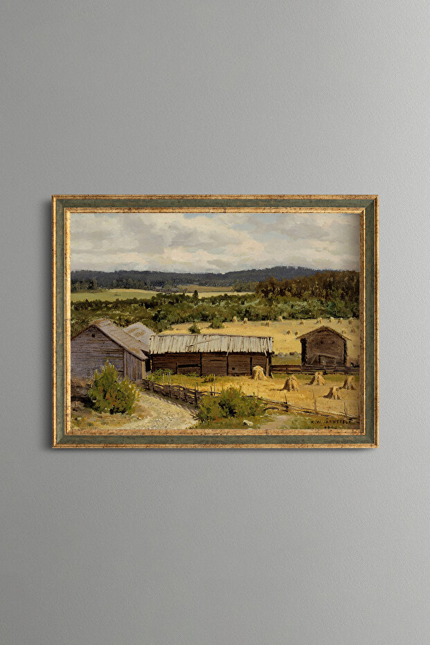 حقل الجاودار - لوحة منقوشة بتصميم عتيق - نموذج رفيع