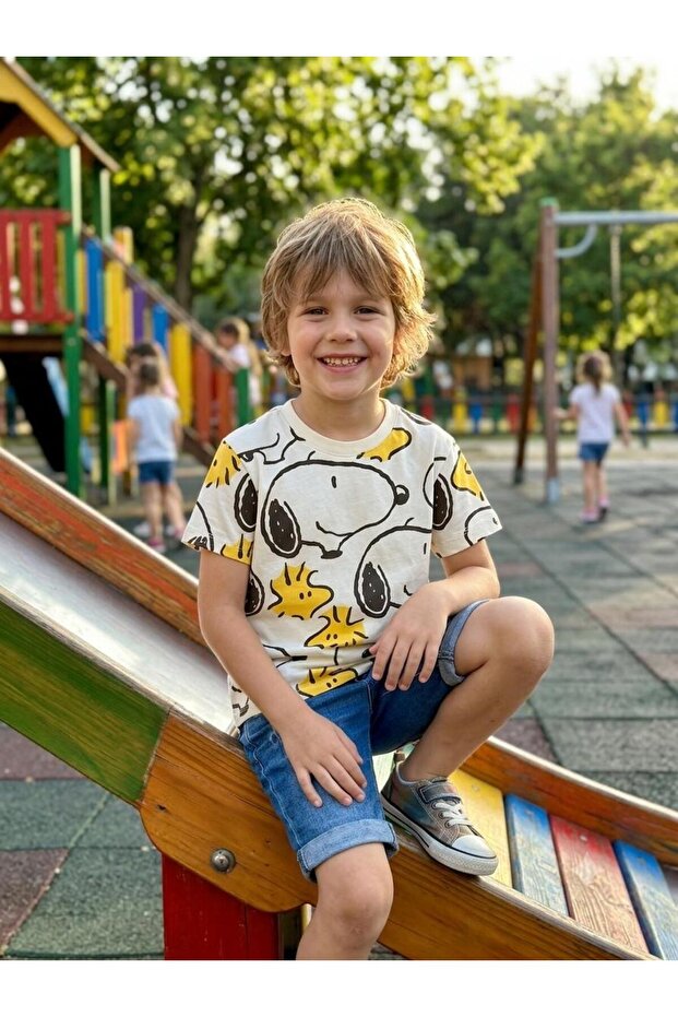 05-14 Years Snoopy T-Shirt - Ecru