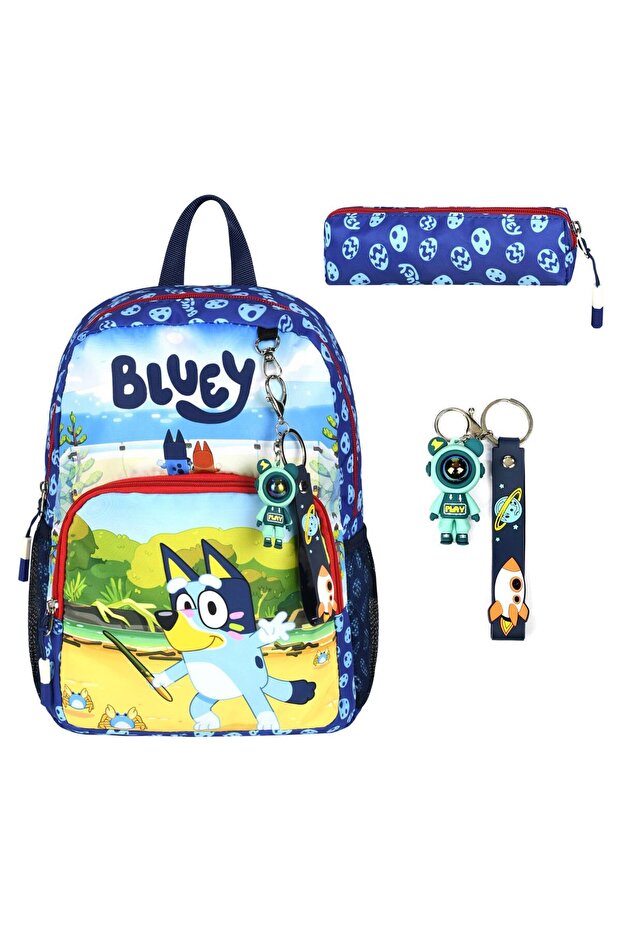Boy's Kindergarten Bag Set of Two with Digital Print and Accessory Gift