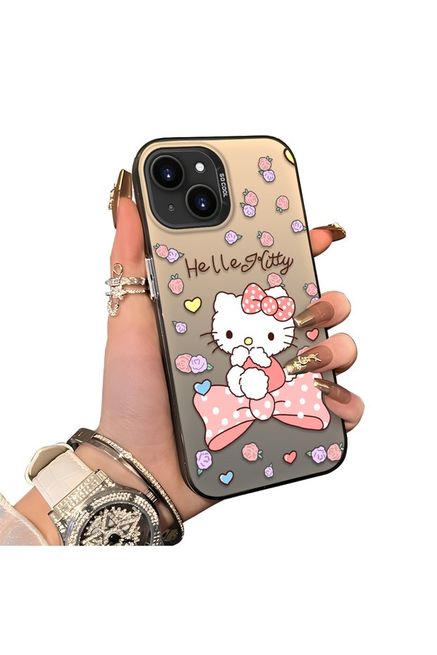 iPhone 15 Compatible Hard Acrylic Back Silicone Edge Lens Protection Case