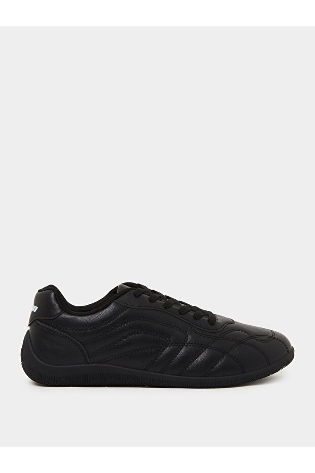 Men Textured Stitch Detail Lace-Up Casual Sneakers