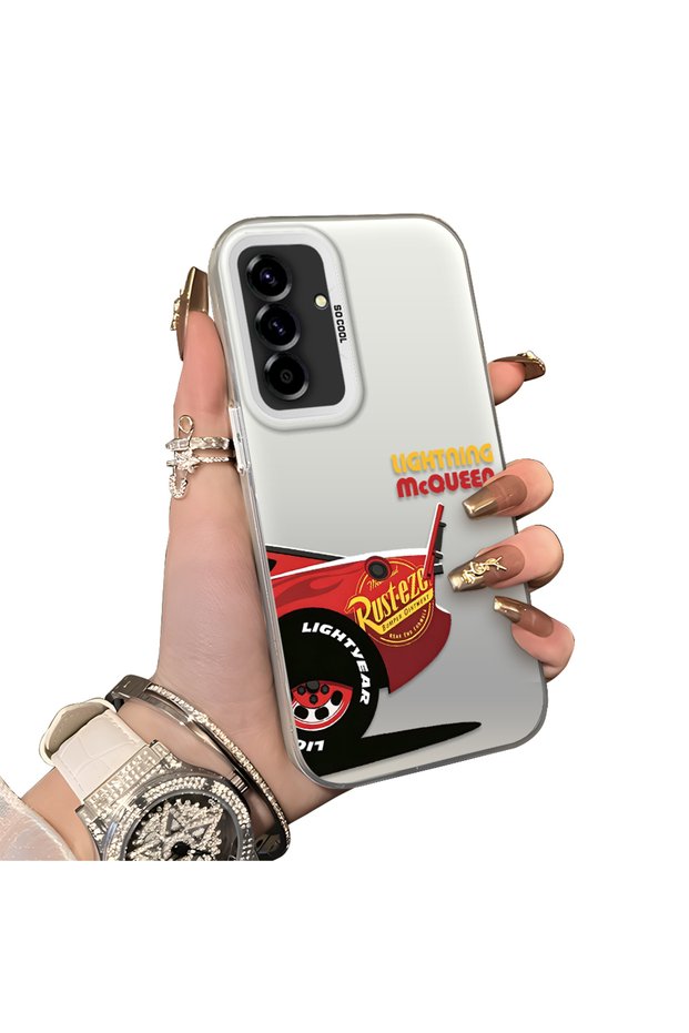 Samsung Galaxy A36/A56 Compatible Hard Acrylic Back Silicone Edge Lens Protection Case