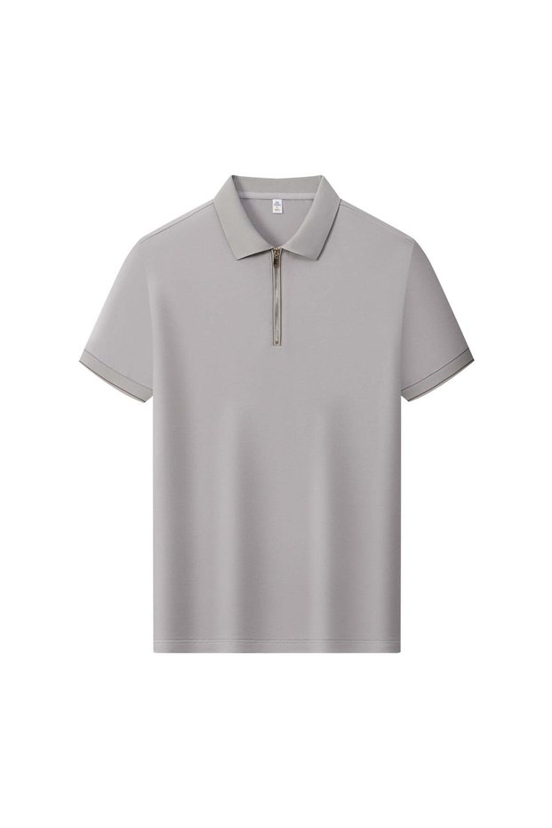 Arw98306 Seri̇ntutan--High Quality Men's Polo Neck Tshirt with Zipper
