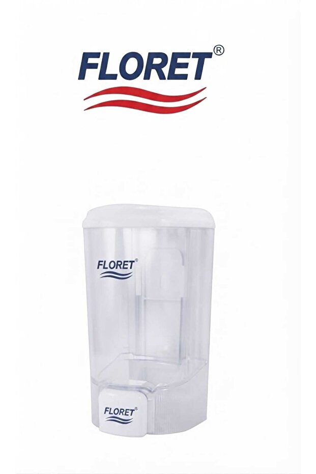 Manual Push-Button Soap Dispenser – Transparent, Wall-MountedF