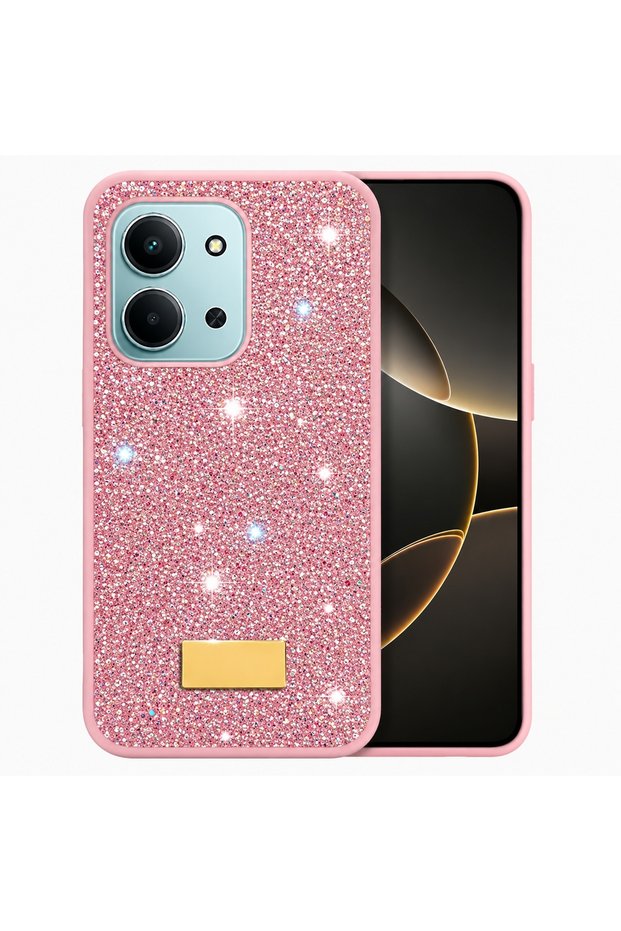 Xiaomi Redmi 15 Case with Silicone Edges and Shiny Lux Diamond Cover