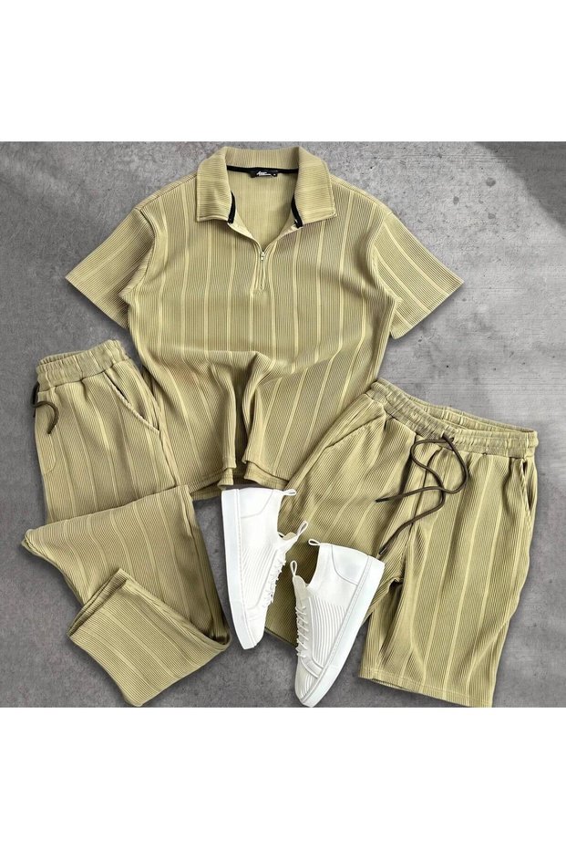 Summer Men's T-Shirt Shorts and Sweatpants 3-Piece Set Summer Regular Fit