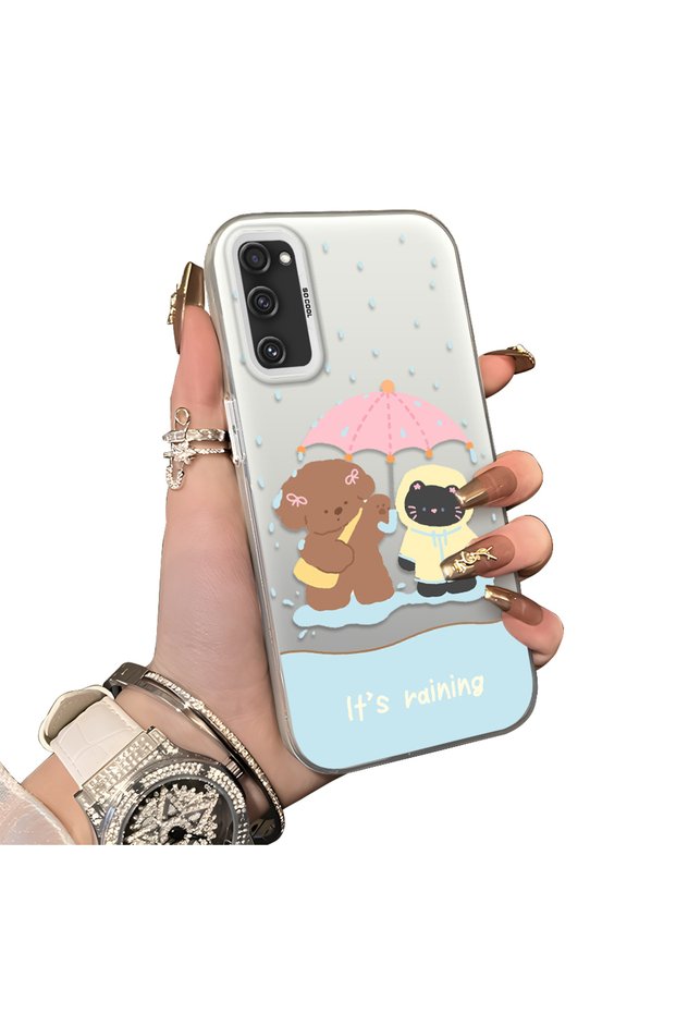 Samsung Galaxy S20 Fe Compatible Silicone Edge Hard Back Case Couple Phone Case Cartoon Pattern