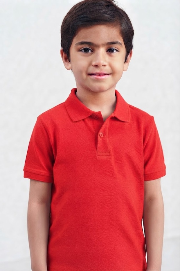 Children's Unisex Cotton Polo Collar Short Sleeve School T-Shirt (Back to School)