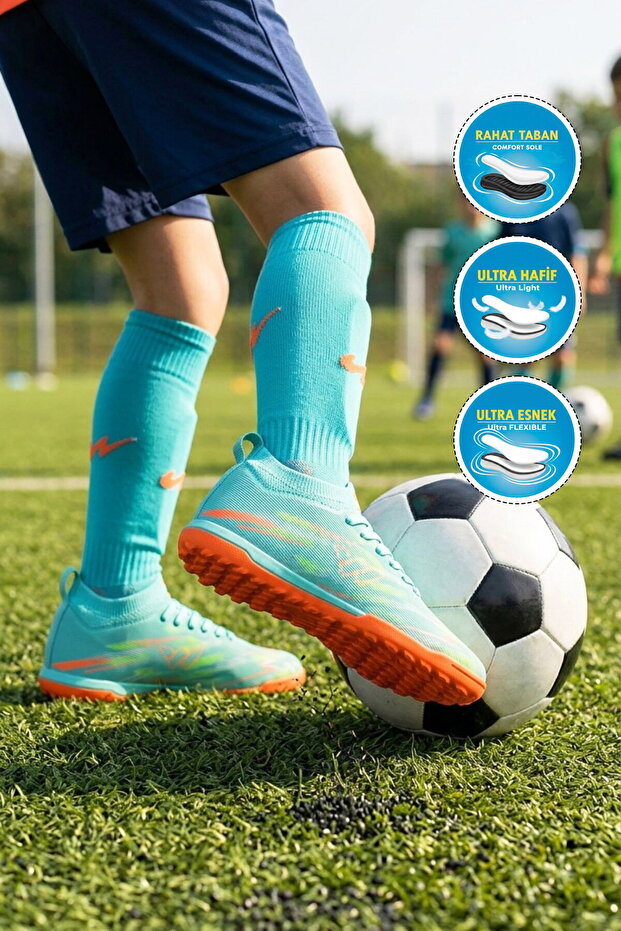 Mint Imported Lightweight Boys' Astroturf Field Shoes Strike F