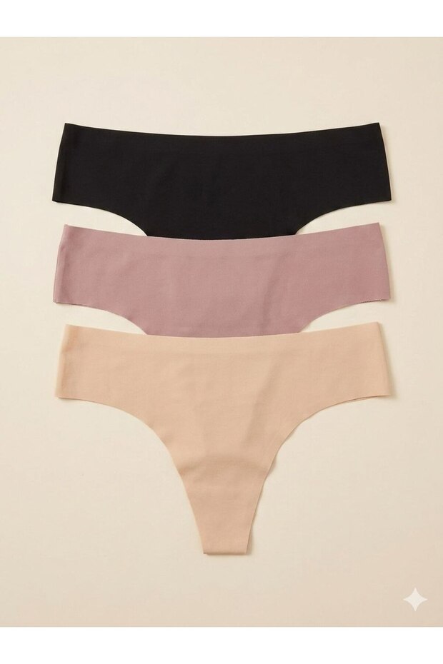 Laser Cut Seamless Non-Marking Bikini Panties Set of 3