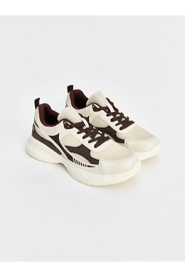 Vizyon New Season Mesh Detailed Thick Sole Women's Sports Shoes