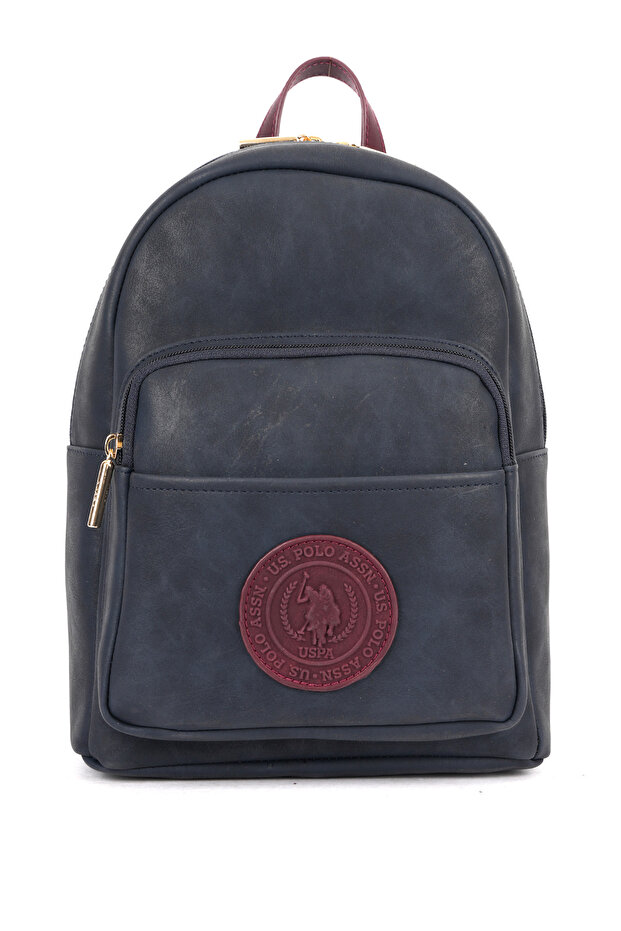Navy Blue-Claret Red Women's Backpack Us26630