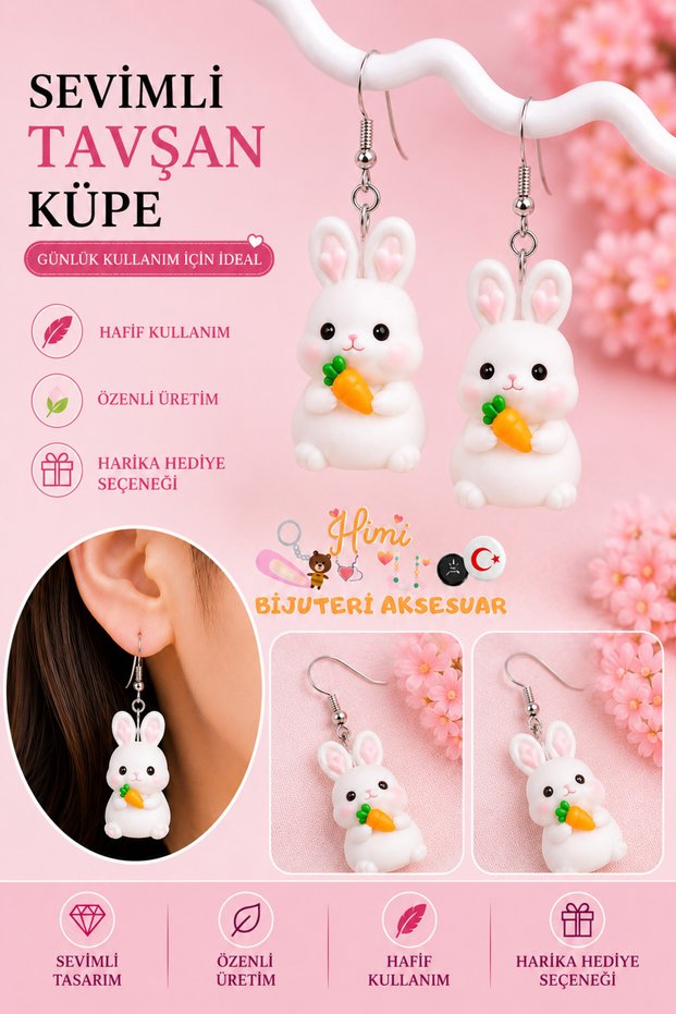 Cheerful Rabbit Eating Carrot Animal Figure Dangle Earrings Lightweight Design Daily Use Bijouterie Children's Earring