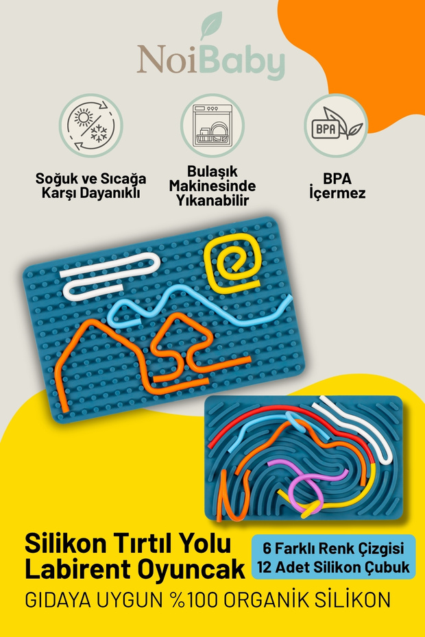 Silicone Caterpillar Path Maze Toy - Montessori Textured Sensory Training and Motor Skills Development Set