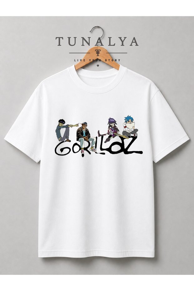 Tunalya Gorillaz Original Design Premium Printed Unisex Cotton T-Shirt - High Quality