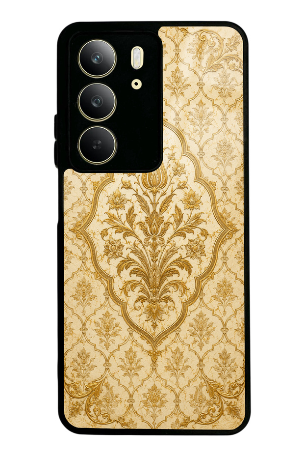 Realme C75 Ivory Ottoman Gold Design Glossy Phone Case