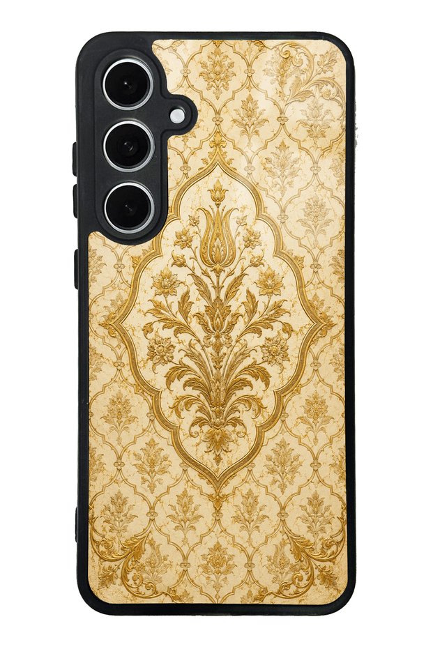 Samsung S24 Fe Ivory Ottoman Gold Design Glossy Phone Case