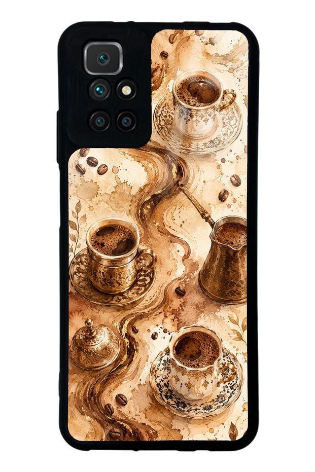 Xiaomi Redmi 10 Golden Mocha Flow Design Glossy Phone Case
