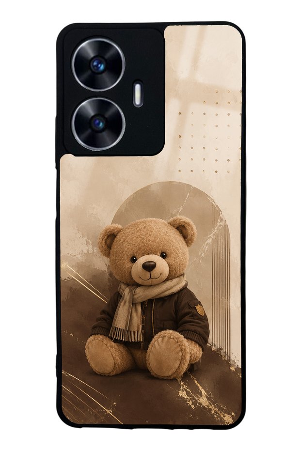 Realme C55 Cozy Teddy Design Glossy Phone Case