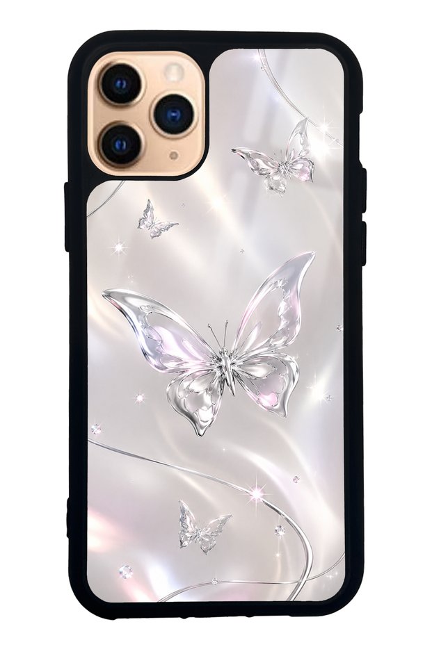 iPhone 11 Pro Crystal Whisper Butterfly Design Glossy Phone Case