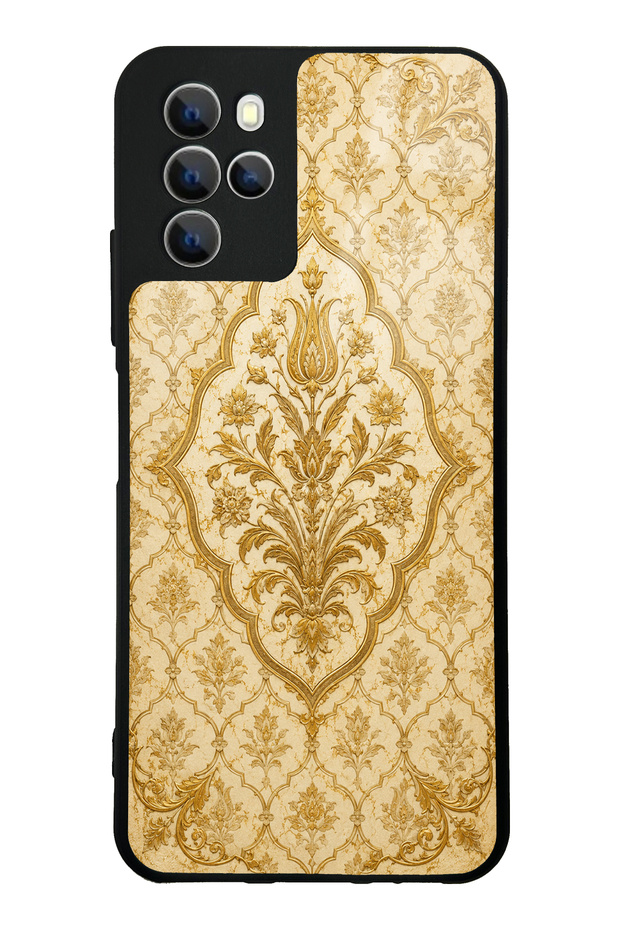 Omix X700 Ivory Ottoman Gold Design Glossy Phone Case