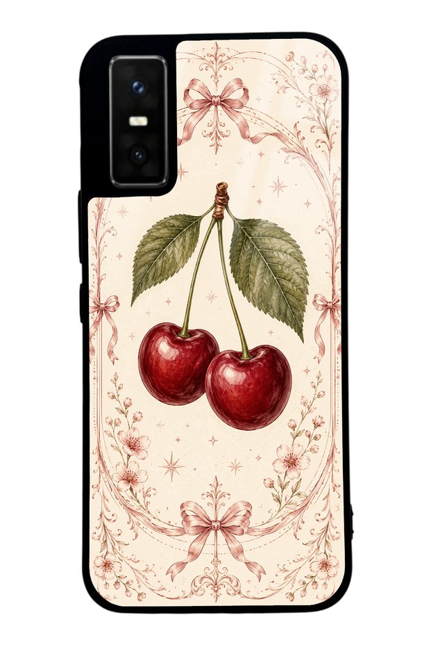Infinix Gt 30 Pro Glossy Phone Case with Vintage Cherry Blossom Design