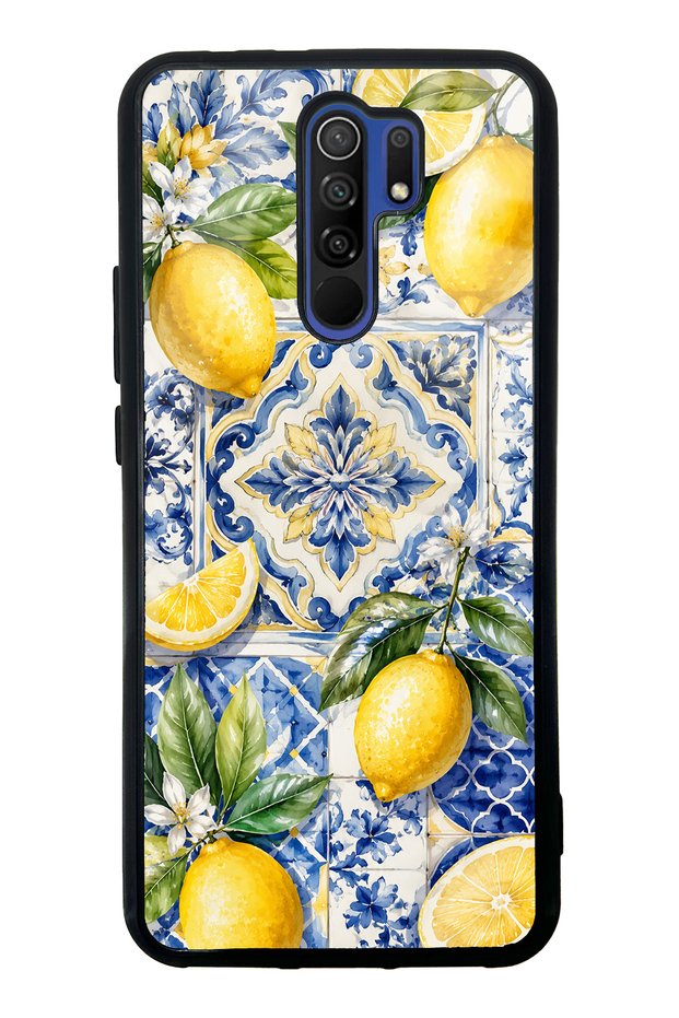 Xiaomi Redmi 9 Glossy Phone Case with Mediterranean Lemon Royale Design