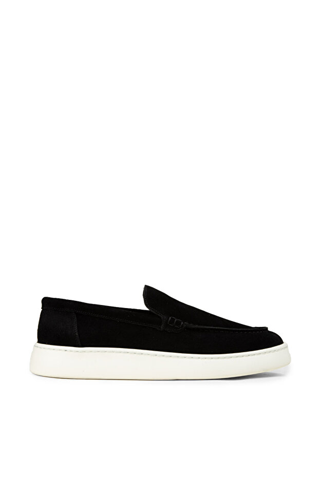 Men's Genuine Suede Black Loafer Shoes