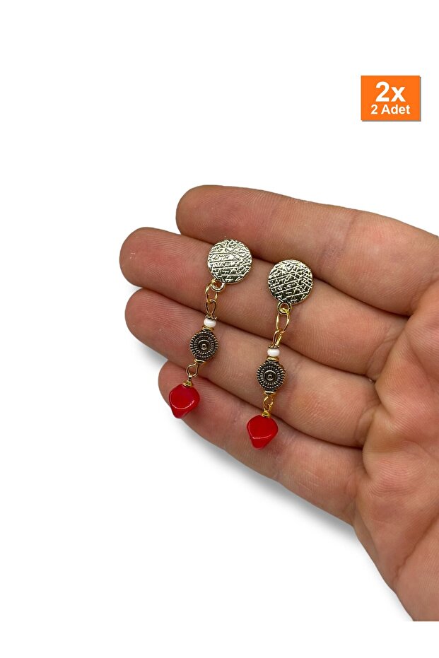 أقراط مصنوعة يدويًا بتصميم خاص كهدية
