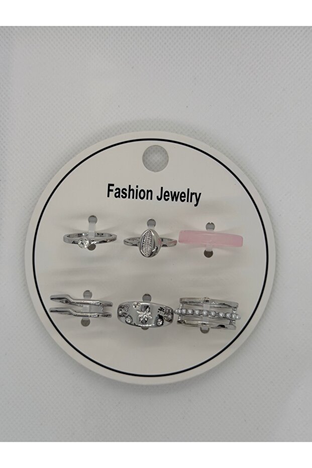 Mixed figure variable model 6-piece adjustable size and joint combination ring set