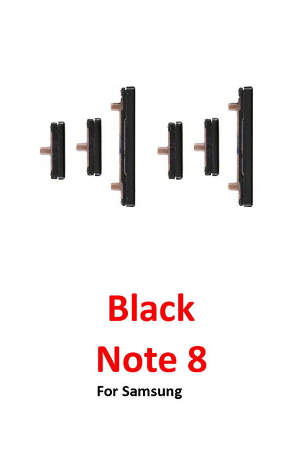 زر تشغيل وإيقاف الهاتف باللون الأسود (قطعتان) لـ Note 8 N950 N950F، زر جديد للتشغيل والإيقاف والرفع والخفض، زر جانبي خارجي