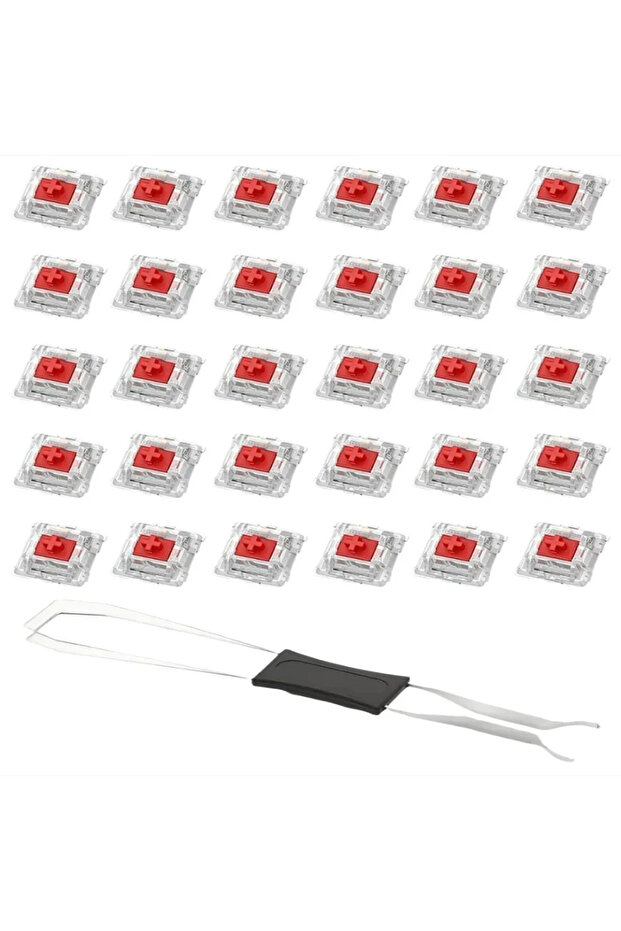 Red 50/100pcs Mechanical Keyboard Switches Blue Black Red Brown Cross Stem Hot Swappable DIY Switch