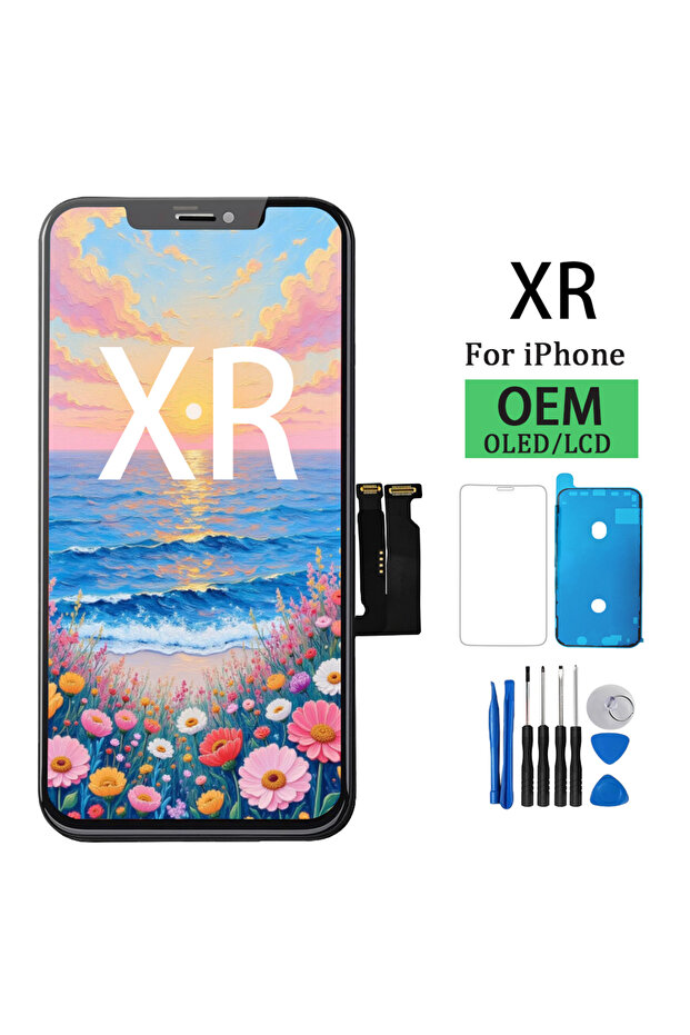شاشة XR OLED أصلية 100% ممتازة لهاتف آيفون XR، شاشة LCD مع لوحة لمس رقمية مجمعة لـ iP