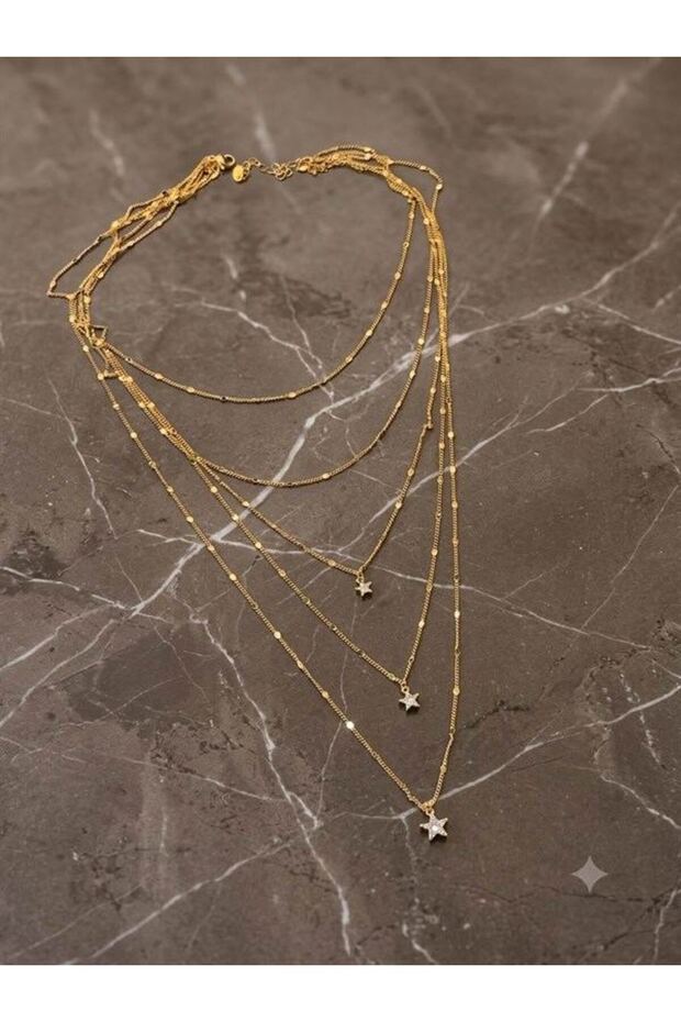 Multiple Chain Necklace - Gold