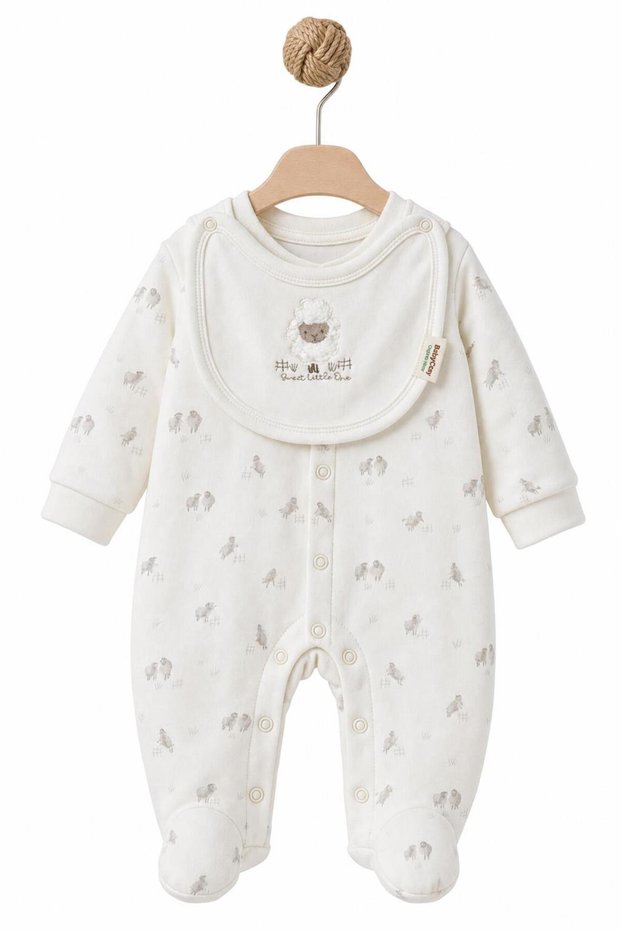 Baby Romper Bib 100% Organic Cotton, Baby - Newborn - Csy8306