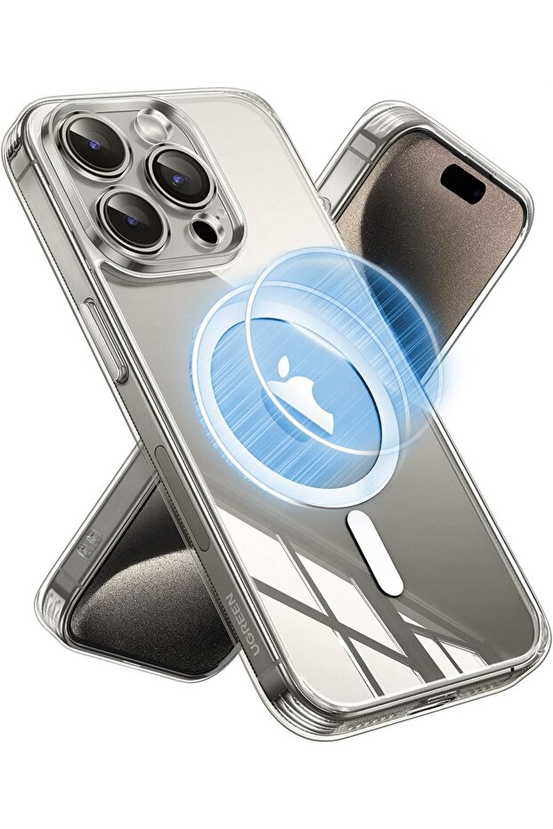 iPhone 15 Pro Case MagSafe (MagU), Revolutionary iCrystal Tech Clear Cover, MIL-Grade Protect