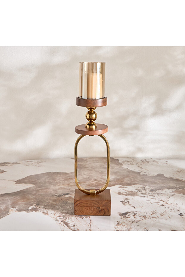 Ivy Metal Pillar Candleholder - 54 cm