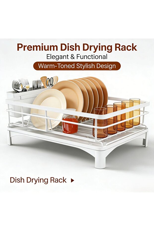 Compact Kitchen Counter Dish Drying Rack Black Rust Resistant Dish Drainer With Utensil Holder Space Efficient Small Dish Drying Rack