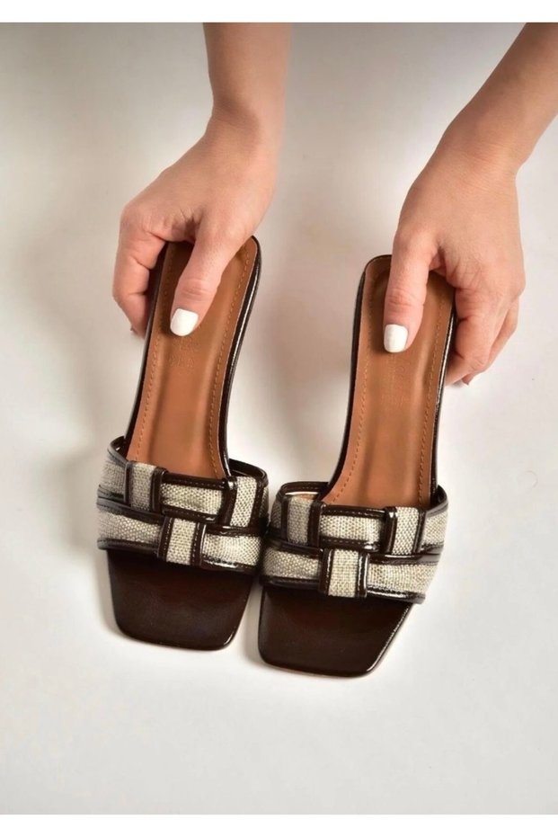 Women's Stylish Summer Slippers with Thin Heels