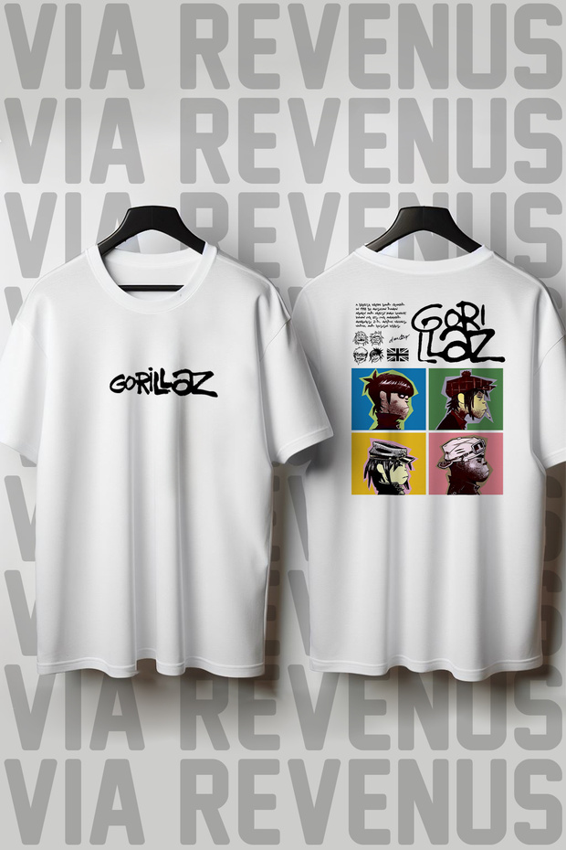 Gorillaz Printed Loose Fit 100% Cotton Unisex Tshirt