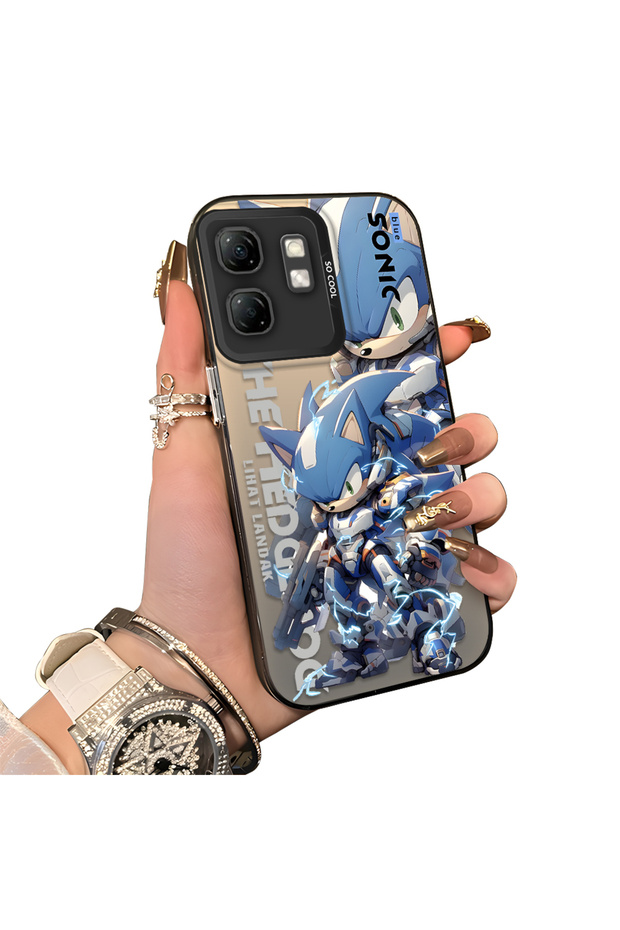 Infinix Smart 9 Compatible Hard Acrylic Back Silicone Edge Lens Protection Case