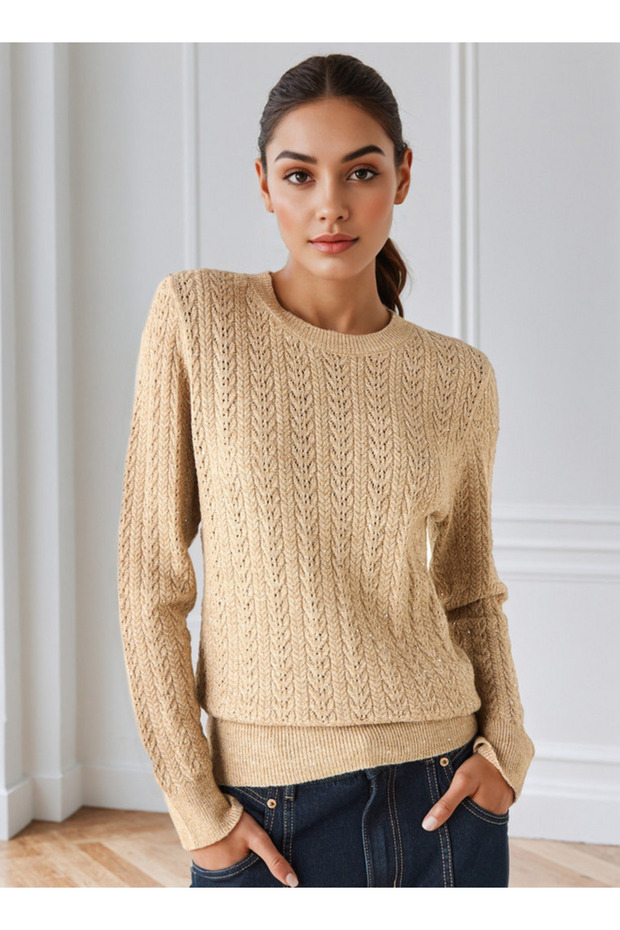 SEQUIN CABLE SWEATERS