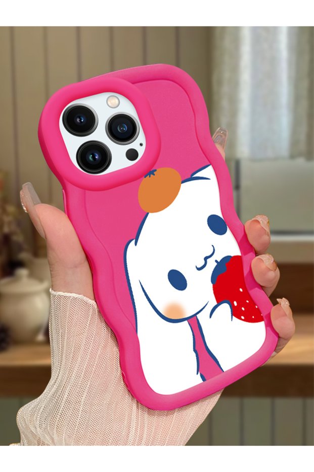 iPhone 13 Pro Compatible Case with Camera Protector Red Silicone Couple Phone Case Stripe Pattern