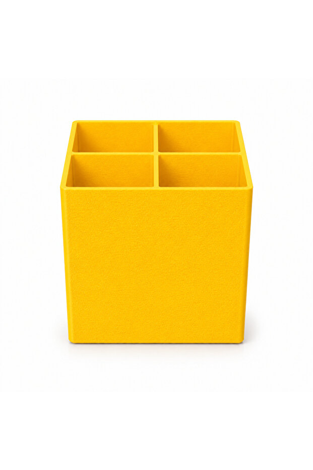 4-Compartment Desktop Block Pen Holder | Desktop Organizer