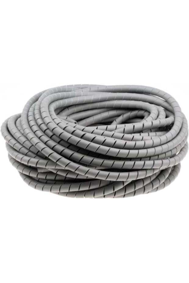 HD Flexible Spiral Cable Management Tube-Grey, 16mm x 10 Meter