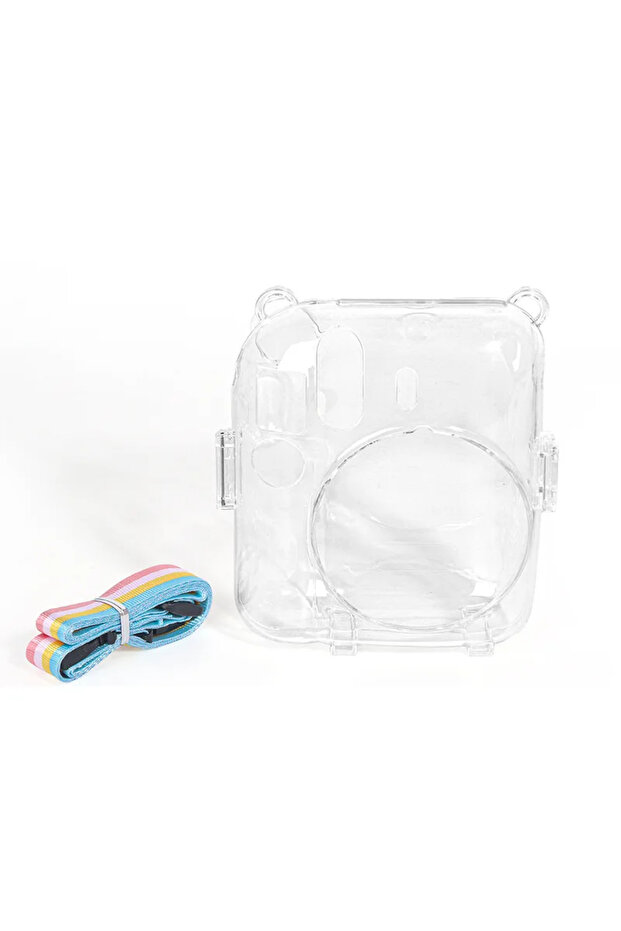 with rope For Fujifilm Instax Mini 12 Transparent Camera Cover Protective Carrying Bag Cover With St