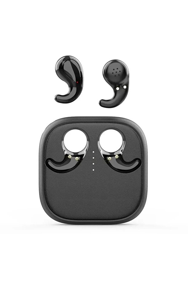 Black Sleepy Wireless Earbuds Sleek Lightweight USB-C TWS In-ear Headphones Charging Comfortable Fit