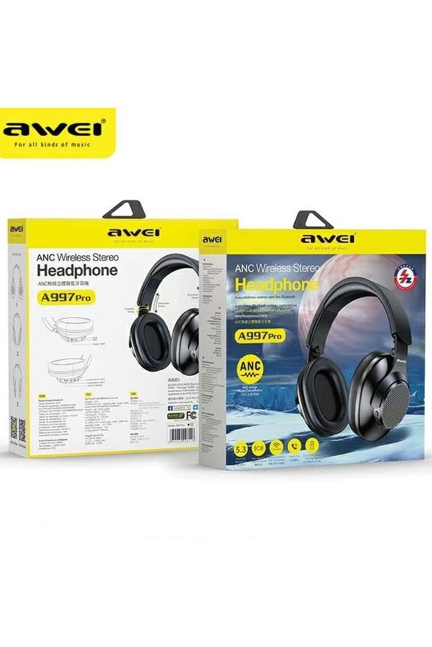 Căști Bluetooth A997 Pro ANC Over Ear Negre